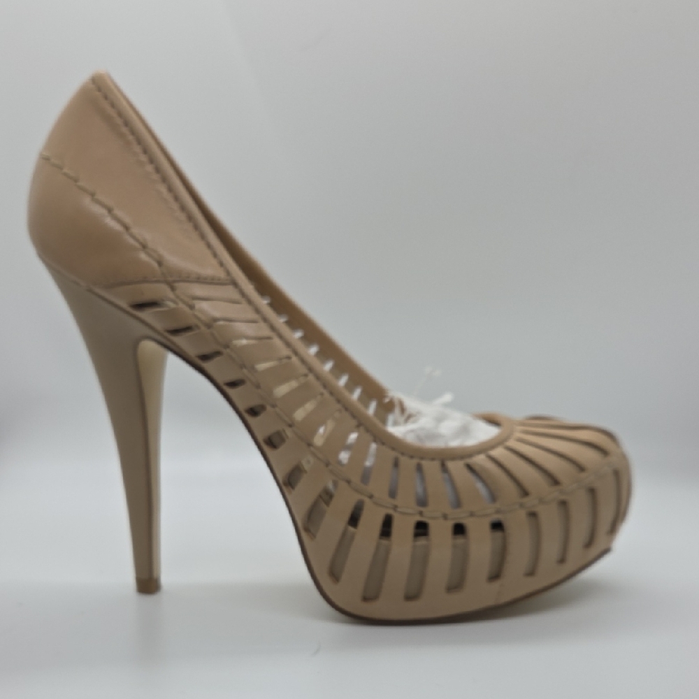 BCBGeneration Tan Cutout Heels